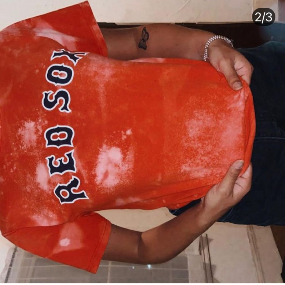 Bleached Red Sox t shirt